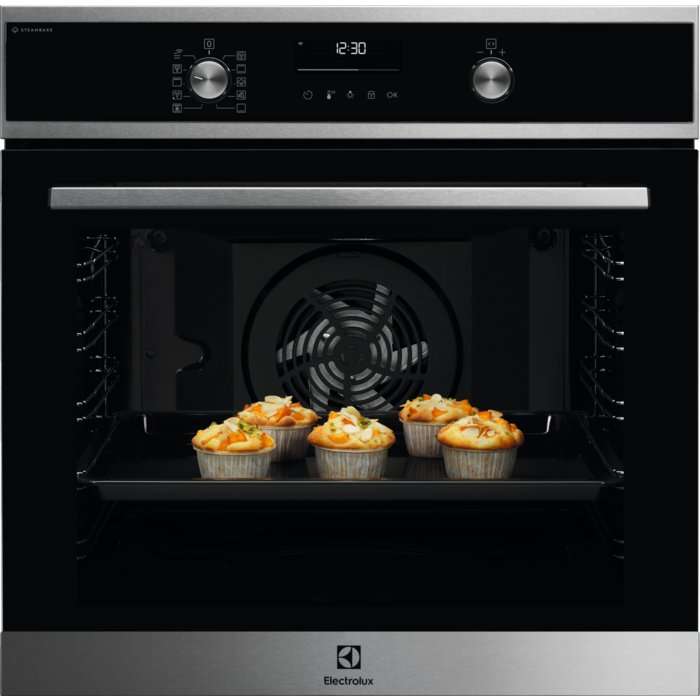 Фурна за вграждане Electrolux EOD6P66WX, Електрическа, 72 л, Пиролитично самопочистване, SteamBake, Wif-fi, Grill, Клас A+, Inox/Черен