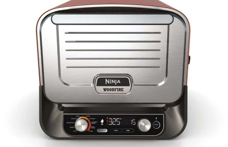 Електрическа фурна Ninja Woodfire, 8 програми OO101EU, 220-240 V, 13 A, 2400 W, Червен/Сив