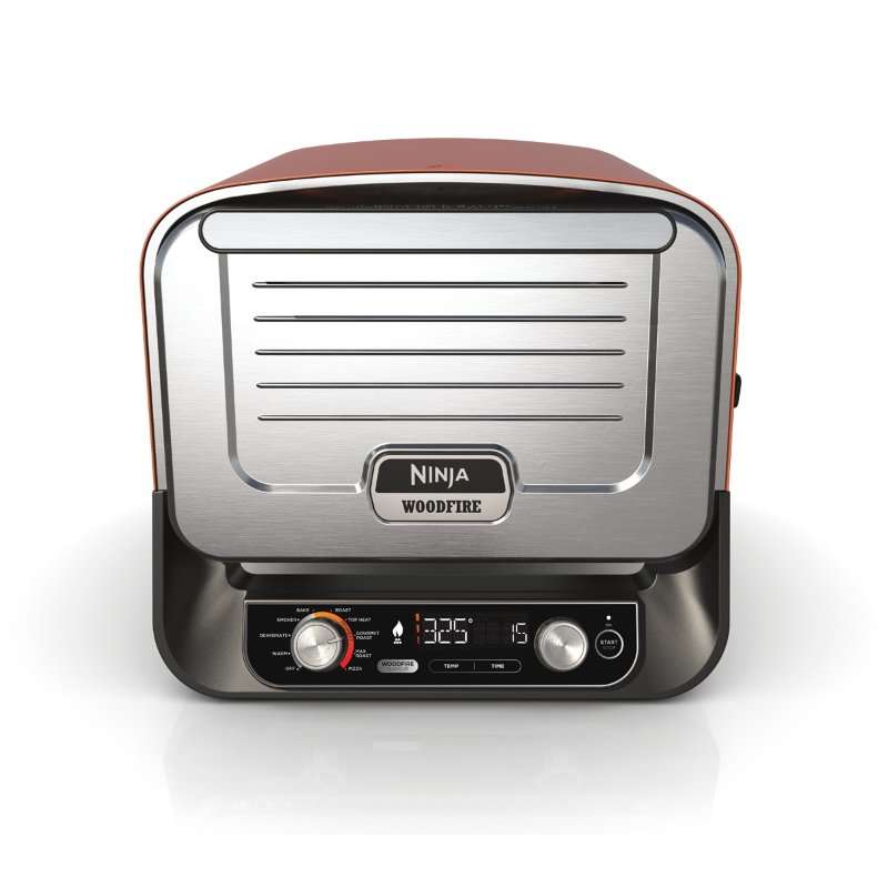 Електрическа фурна Ninja Woodfire, 8 програми OO101EU, 220-240 V, 13 A, 2400 W, Червен/Сив