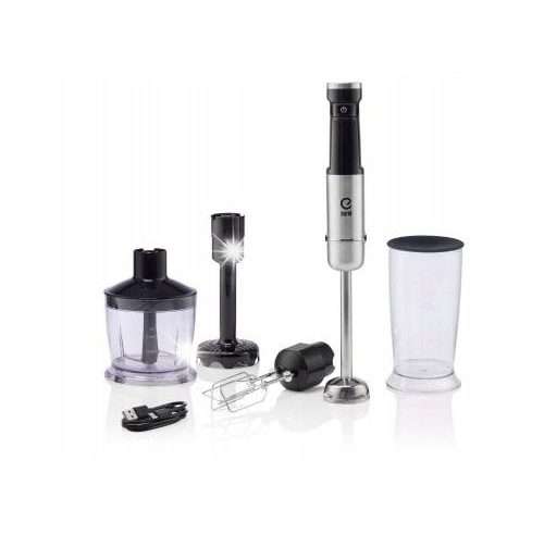 Ръководство за миксер EUREL PREMIUM MP94, безжичен, 4 в 1, черен и сребрист, 200 W, 800 ml