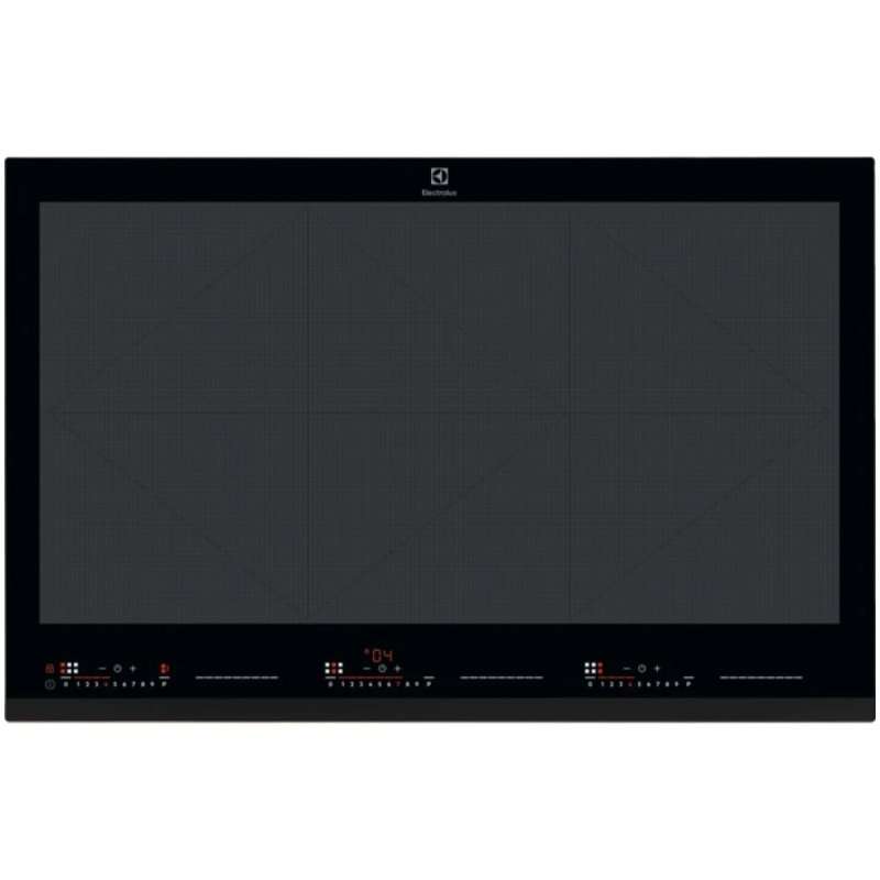 Плот за вграждане Electrolux EIV87671, Индукция, 5 зони за готвене, Бустер, Възможност за свързване към абсорбатор, Електронен таймер, Заключване за деца, 78 см, Черен