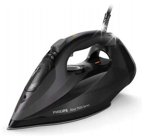 Ютия Philips, модел SteamGlide Elite, постоянна пара 55 г/мин, силна пара 260 г/мин, черна, 128,8×319,5×153,3 мм