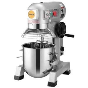 Търговски миксер VEVOR 18.7L, 3 скорости, 1100W, сребрист, 533x462x780mm