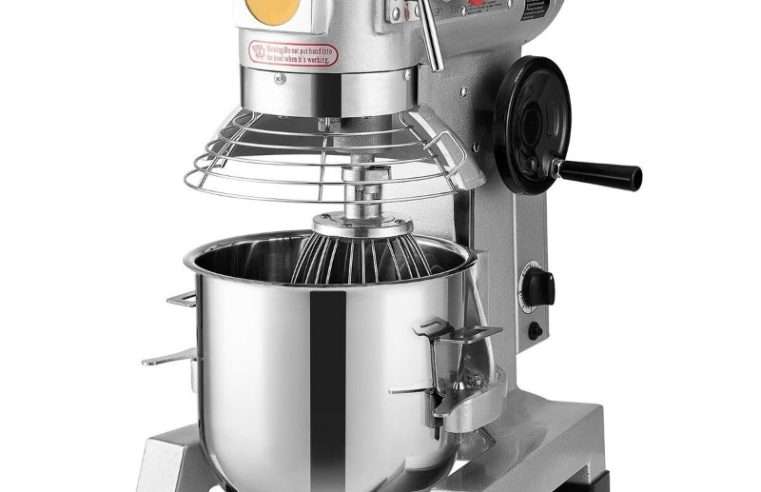 Търговски миксер VEVOR 18.7L, 3 скорости, 1100W, сребрист, 533x462x780mm