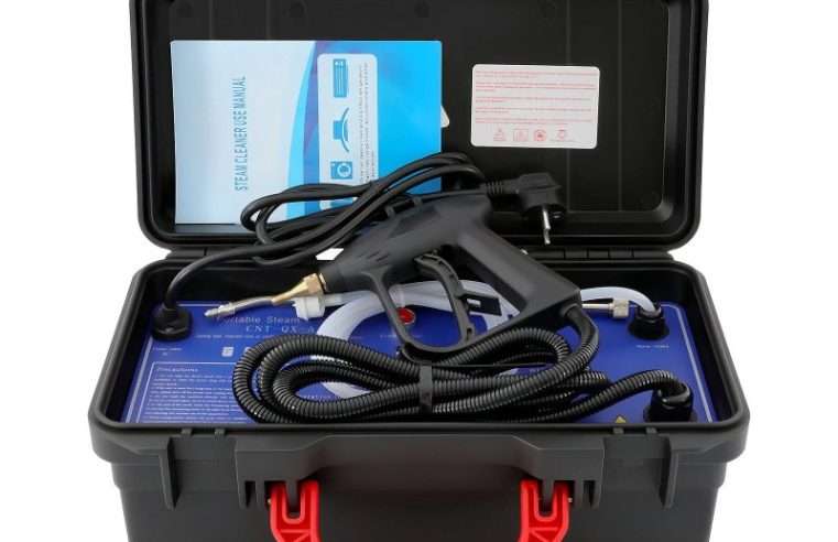 Aparat de curatat cu abur portabil 3000 W, CNT-A 3000W-A, Presiune 3–5 bar, Abur umed & uscat, 100–130°C, 220 V, Аларма за липса на вода, Син