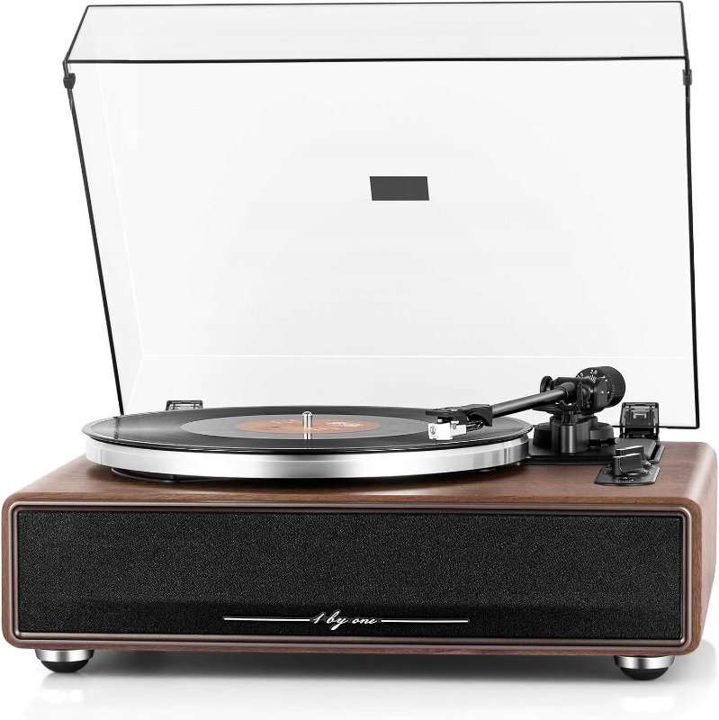 Bluetooth грамофон 33/45 RPM с вградени високоговорители и предусилвател