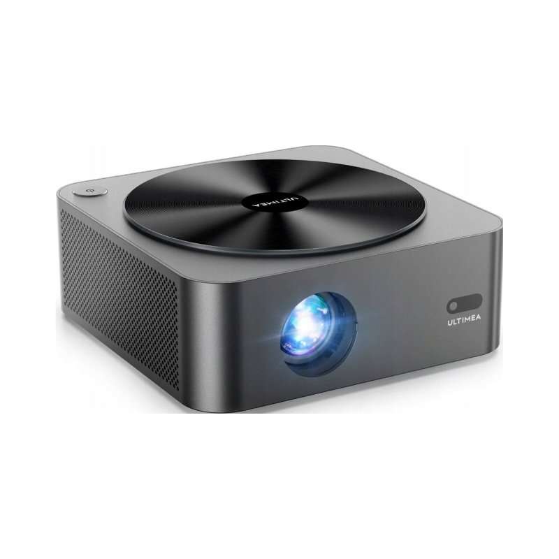 Проектор Ultimea Apollo P40 (2MD2Q7IVVD), Full HD 1080p нативен, поддръжка на 4K HDR, 700 ANSI лумена, двубандов Wi‑Fi 2.4/5GHz, Bluetooth 5.0, 10W високоговорители, корекция на трапецовидно изкривяване ±45°, черен