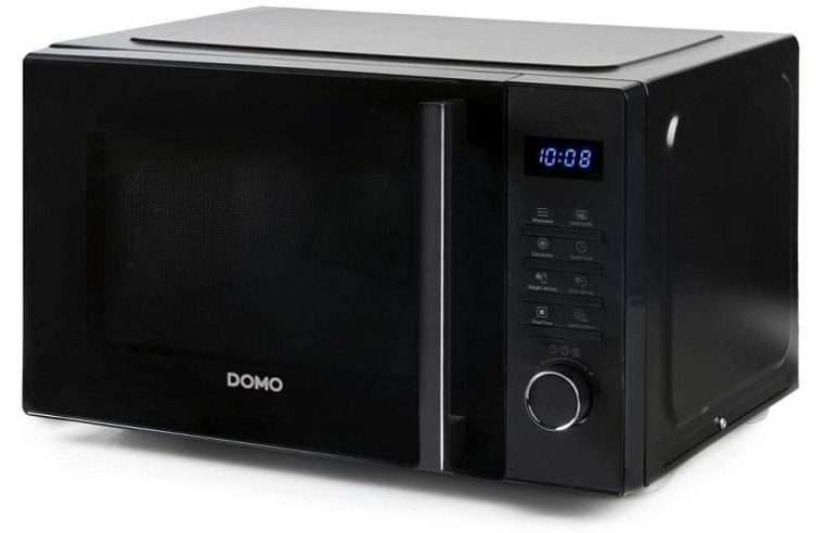 Микровълнова фурна Domo DO22301C, 23л, черен инокс, 900W, 47x42x28см