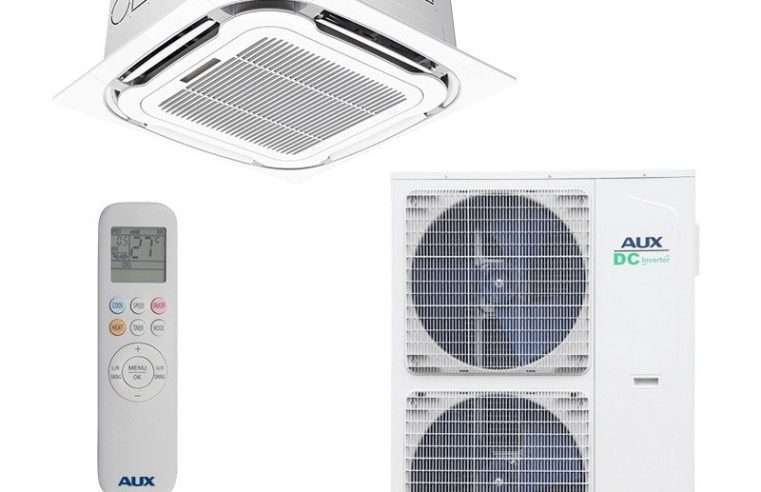 Касетъчен климатик AUX AUCA-H60/SDR3HYCA + AL-H60/SDR3C2(U), 60000 BTU, 100 м2, R-32, Бял