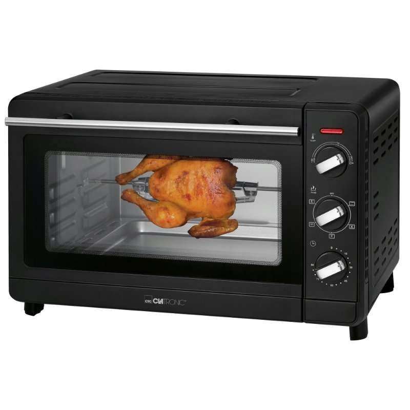 Мултифункционална електрическа фурна Clatronic MBG 3728, 30л, черна, 55x43x39.3см