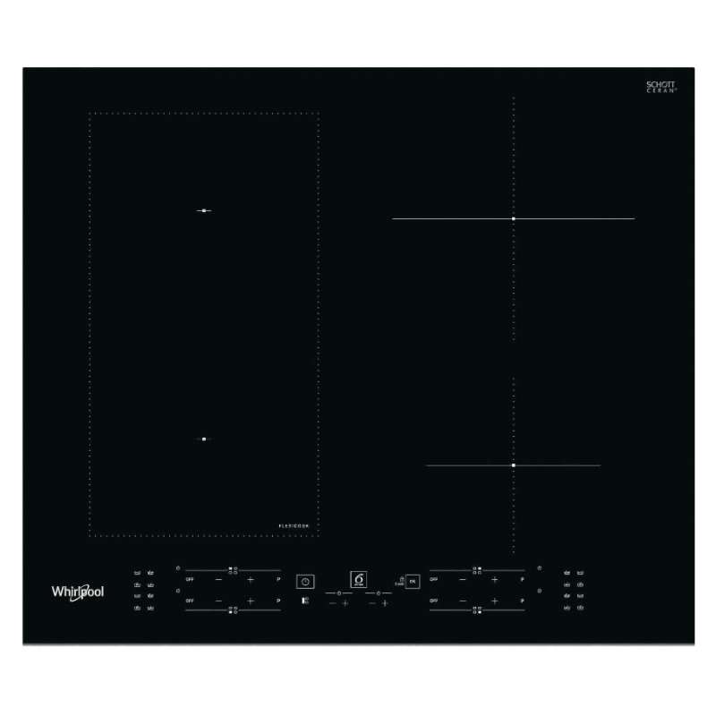 Индукционен плот Whirlpool WLB1160BF, 4 зони, черен, 59x51x5.4см