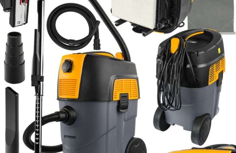 Индустриална прахосмукачка Powermat PM-OD-1600T-PRO, 1600W, 30L, HEPA филтър, комплект аксесоари