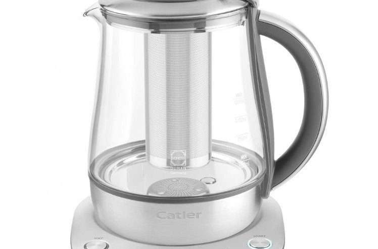 Електрическа кана Catler BM 8010, 1400 W, 1.2 l, 5 температурни степени, функция за поддържане на топлината, неръждаема стомана