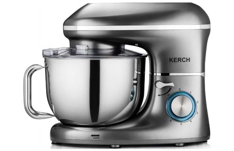 Кухненски робот Kerch MyCHEF YS4B0NHKPEMQ, 2000 W номинална / 4000 W пикова, Metal Gear, 6 скорости + PULSE, купа от неръждаема стомана 6,2 L, металик сив