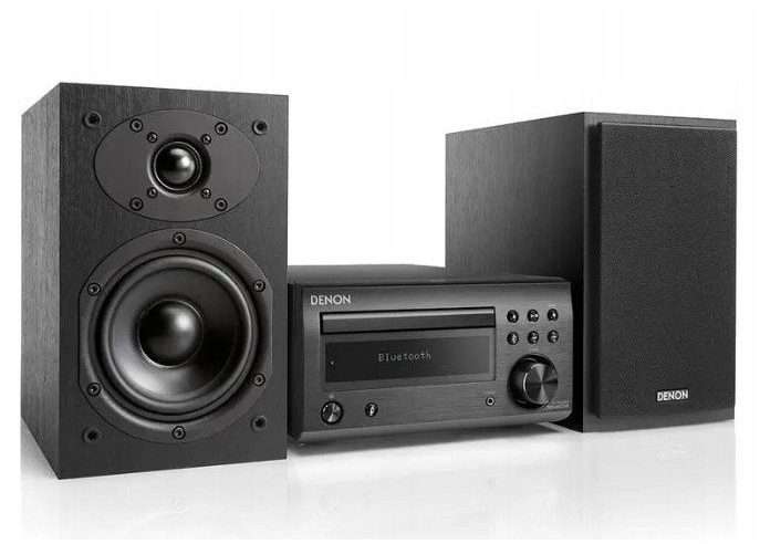 Аудио система Denon D-M41 DAB BT 60W, 2-канална, черна
