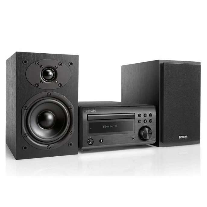 Аудио система Denon D-M41 DAB BT 60W, 2-канална, черна