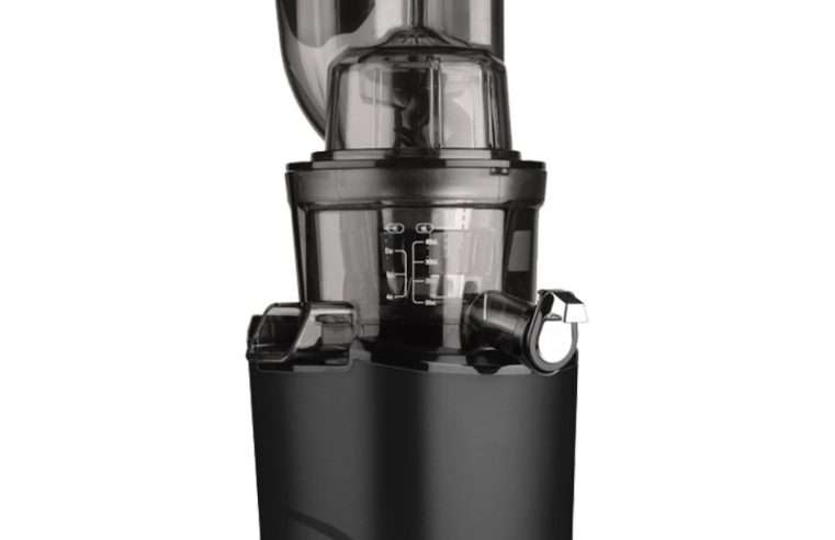 Сокоизстисквачка Kuvings REVO 830-RD за плодове и зеленчуци със шнек и студено пресоване с двойна фуния, 200W, 50 pm, Контейнер за сок 0,4 л, Функция реверс, Черен