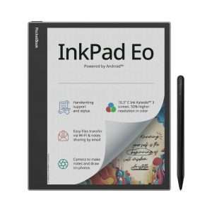 Електронен четец PocketBook InkPad Eo BW298DYELE, 10,3'' E Ink Kaleido 3 color, 64 GB, 4 GB RAM, Android 11, стилус Waco