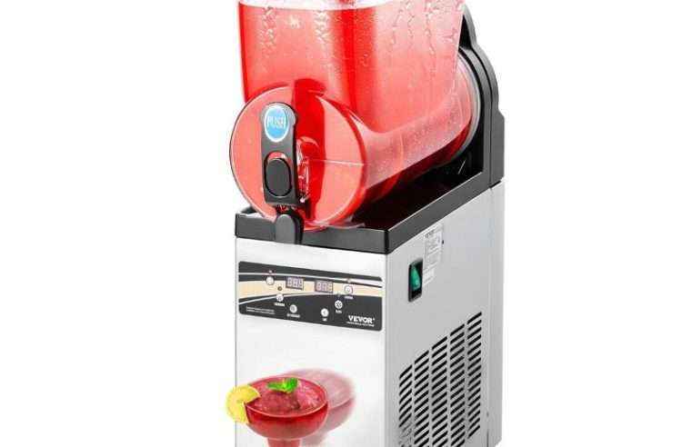 Машина за замразени напитки, VEVOR, 15L, неръждаема стомана, 60 чаши, размери 205x535x810mm