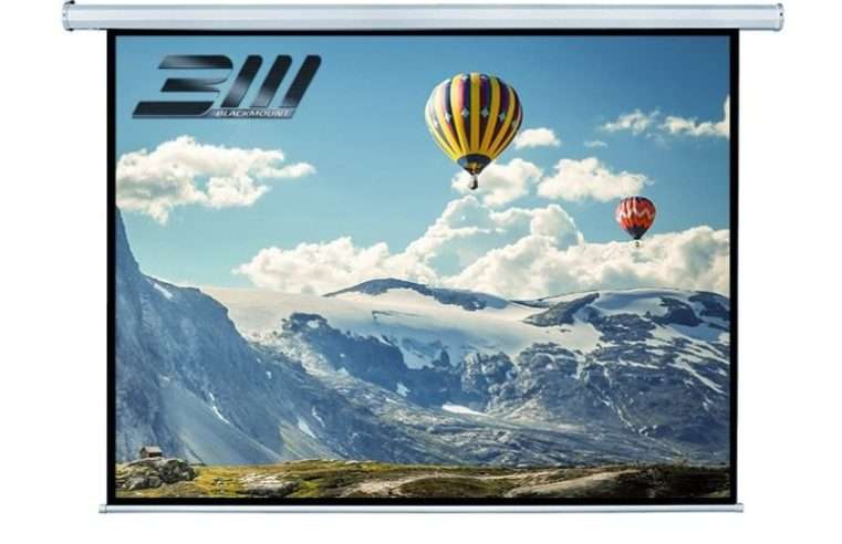 Eкран Blackmount 4/3EL240, Eлектрически, 240 x 180 см, За стенен монтаж, Дистанционно управление
