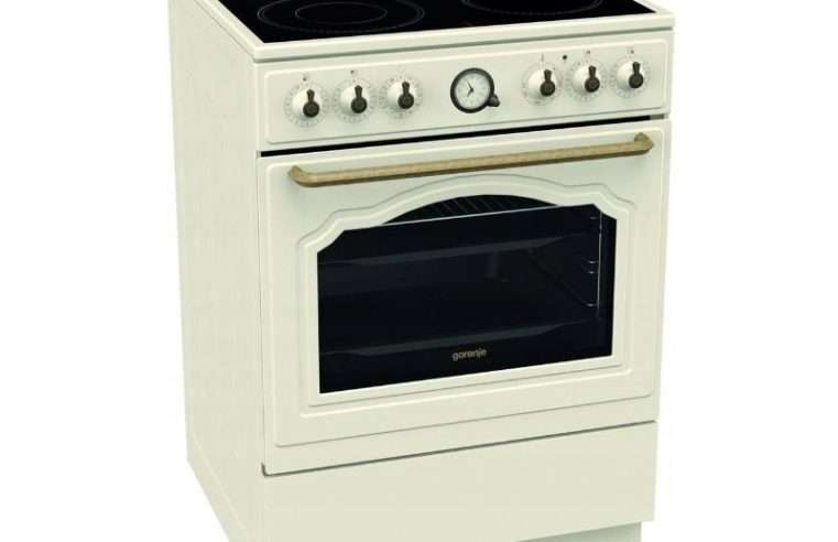 Електрическа готварска печка Gorenje GECS6B70CLI, керамичен плот, 71л, 11 функции, боядисан стоманен фронт, механично управление
