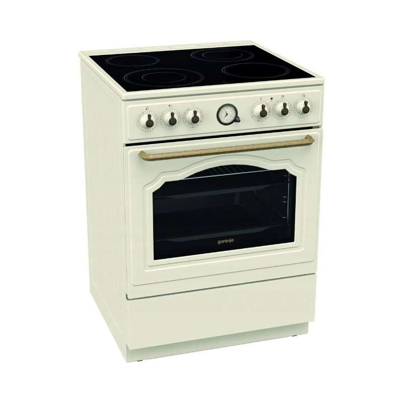 Електрическа готварска печка Gorenje GECS6B70CLI, керамичен плот, 71л, 11 функции, боядисан стоманен фронт, механично управление
