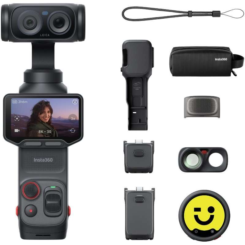 Екшън камера Insta360 Luna Ultra, Creator Bundle, Cosmic Black