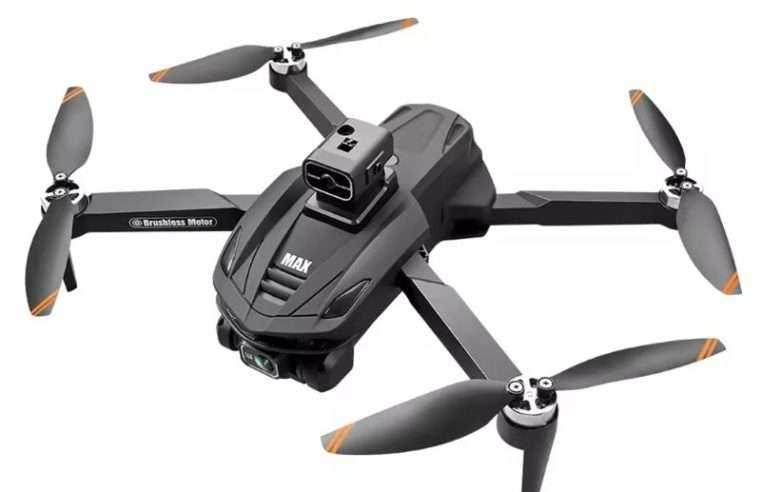 Дрон V168 MAX, 8K UHD 5G GPS камера с 360° обектив за избягване на препятствия, обхват 3000 м, безчетков мотор, батерия 7.4V 3000 mAh, 30 мин. време на полет, черен цвят