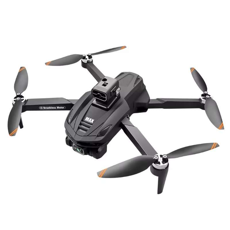 Дрон V168 MAX, 8K UHD 5G GPS камера с 360° обектив за избягване на препятствия, обхват 3000 м, безчетков мотор, батерия 7.4V 3000 mAh, 30 мин. време на полет, черен цвят
