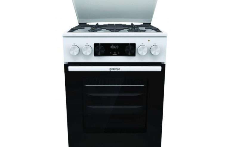 Готварска печка Gorenje GK5C63WF бяла 60x85x59.4cm с електрическа фурна и газов плот