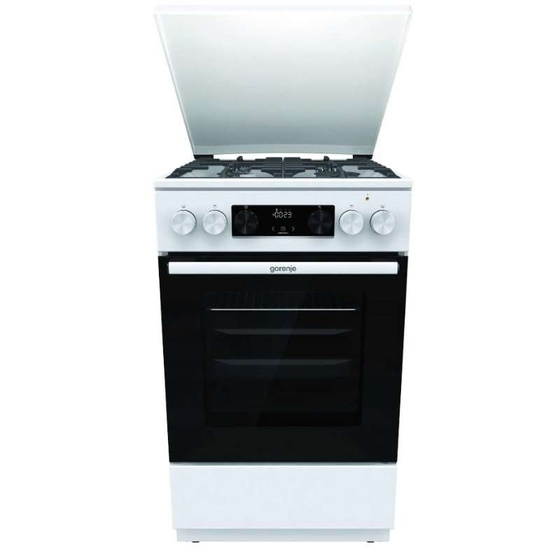 Готварска печка Gorenje GK5C63WF бяла 60x85x59.4cm с електрическа фурна и газов плот