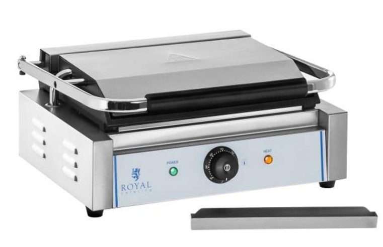 Електрически грил, RCKG-2200-F, 2200W, 30-300°C, неръждаема стомана, 39×43,5×20см, пълен комплект с инструкции