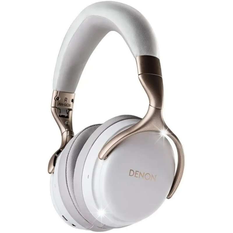 Безжични слушалки Denon AH-GC30, ANC, 20 часа живот на батерията, бели