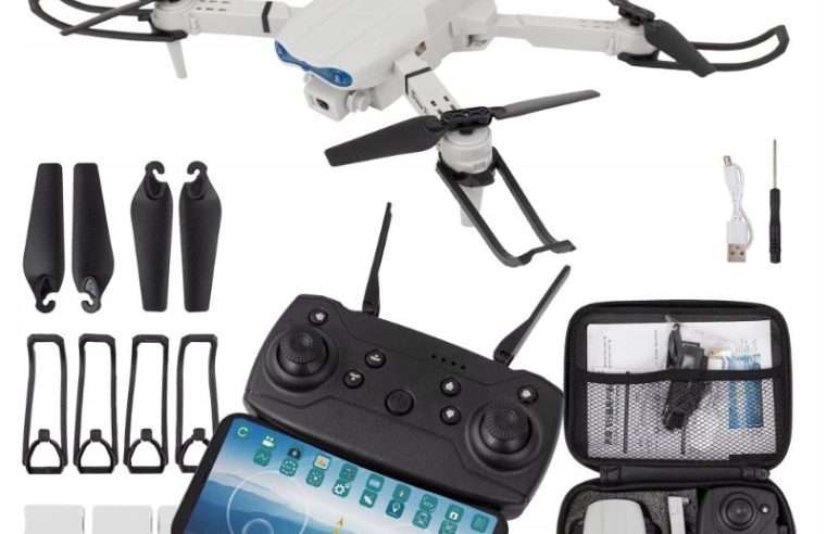 Дрон E99 Pro, FPV, стабилизация, избягване на препятствия, черен, 25x25x5см
