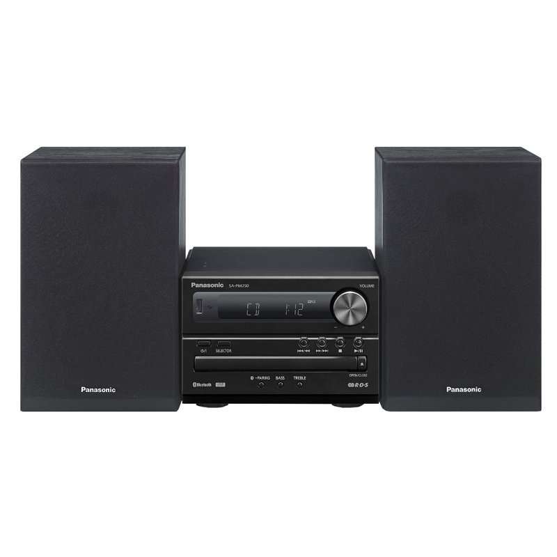 Аудио система Panasonic SC-PM250EG-K, 20W, Bluetooth, Черна