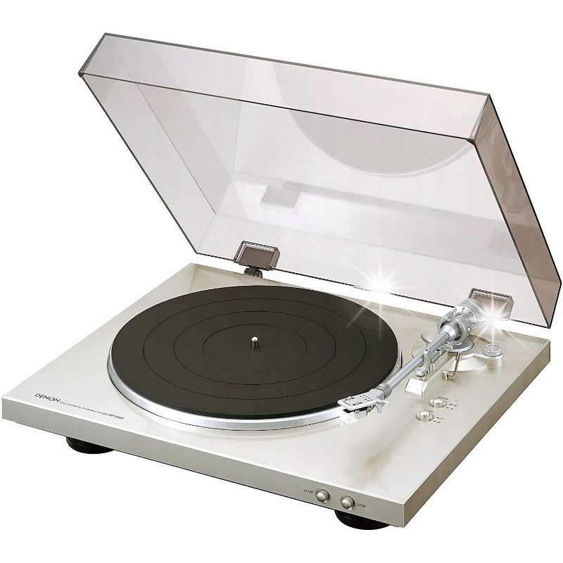 Грамофон Denon DP-300F, автоматичен, с предусилвател, алуминий, сребрист, 434x122x381мм