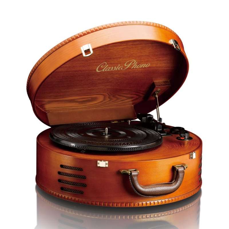 Грамофон LENCO CLASSIC PHONO TT-34: Ретро дизайн, USB – запис на плочите в дигитален формат MP3, AUX вход, RCA Output, Вградени високоговорители, Цвят: дърво