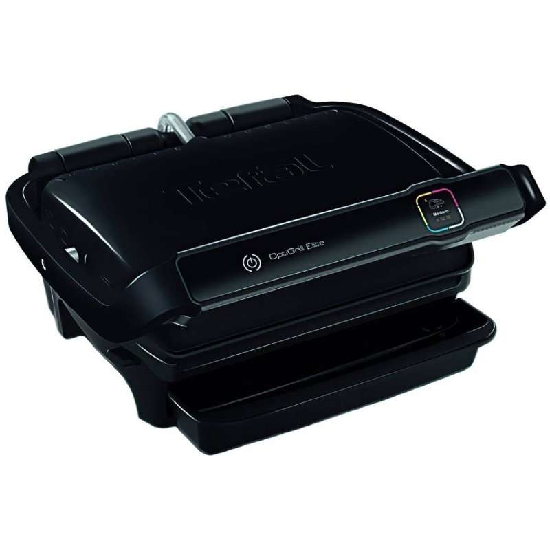 Електрическа скара Tefal OptiGrill Elite GC750830, 2000 W, 12 автоматични програми, Черен
