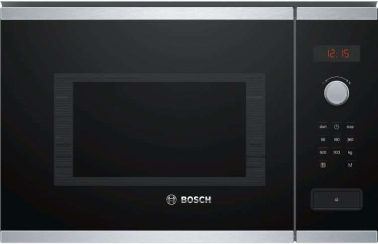 Bosch BFL553MS0 Serie4 Микровълнова фурна за вграждане, 25L, 900W, AutoPilot, Неръждаема стомана
