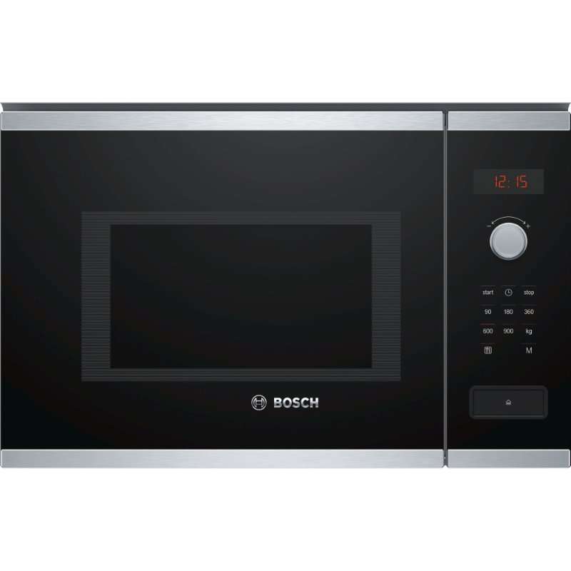 Bosch BFL553MS0 Serie4 Микровълнова фурна за вграждане, 25L, 900W, AutoPilot, Неръждаема стомана