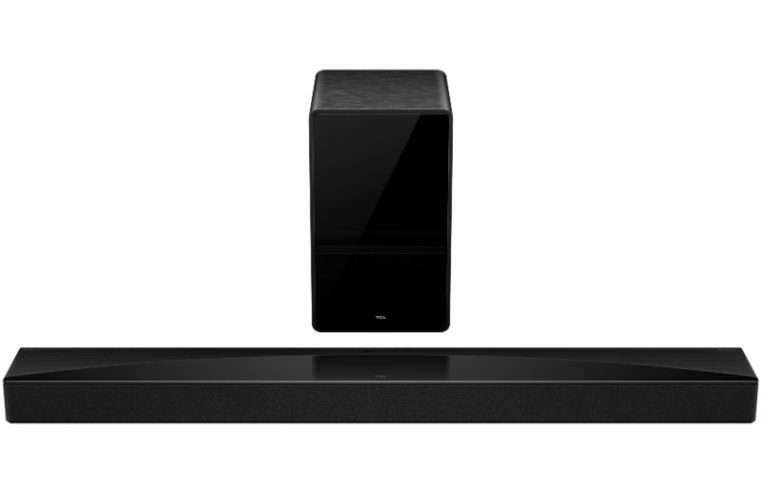 Саундбар TCL Q75H, 5.1.2, 620W, Bluetooth 5.1, Dolby Atmos & DTS-Virtual:X, e-ARC, Subwoofer Wireless, Черен
