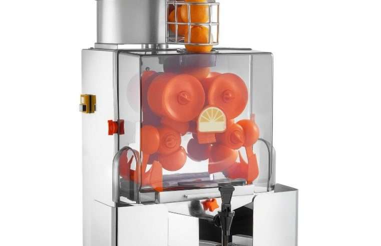 Автоматична сокоизстисквачка за портокали VEVOR NS2000E-4P 120W, неръждаема стомана, 480x510x890mm