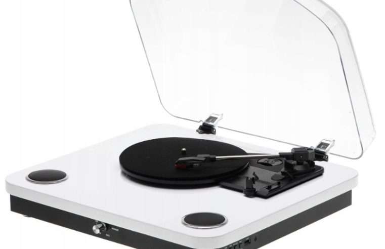 Грамофон Adler AD 1914, USB Bluetooth, бял, 7-12″, 33-75rpm