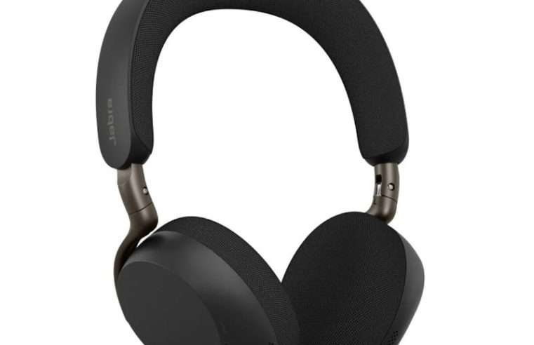 Безжични слушалки Jabra EVOLVE3 85, Bluetooth, с диадема, цвят синьо-зелен