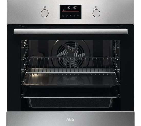 Фурна за вграждане AEG BPS351161M SteamBake с функция пара, Пиролитично почистване, Енергиен клас A+, Капацитет 72 л, 9 функции на фурната, Inox