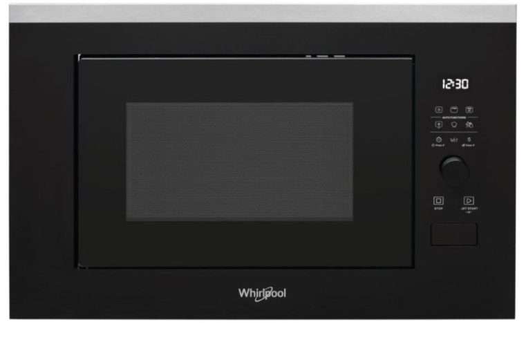 Whirlpool WMF250G Микровълнова фурна за вграждане, 25L, 800W, Цифров дисплей, Черен