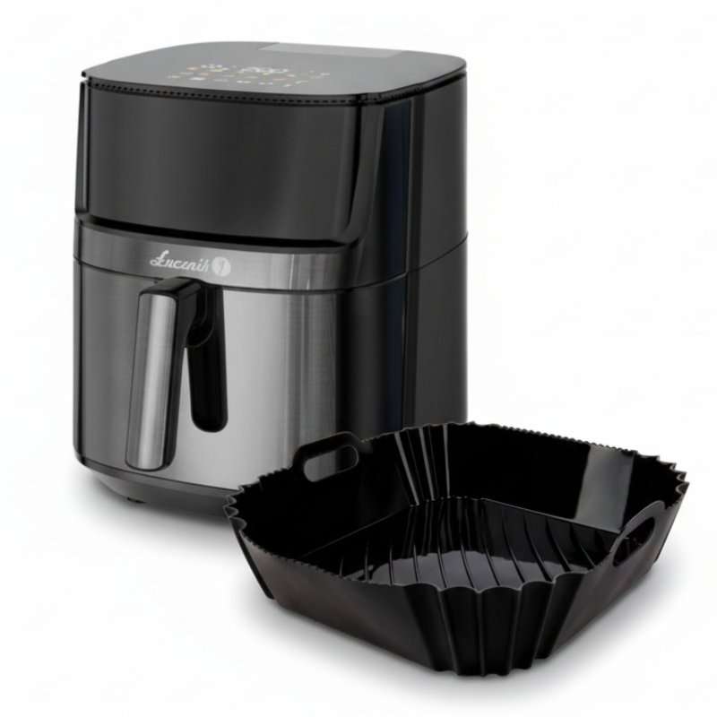 Фритюрник без мазнина lucznik AF-1500 Air Fryer Steam+, 6.5L, комплект със силиконова вложка