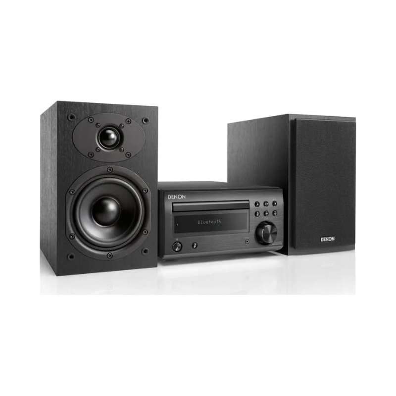 Аудио система Denon D-M41, 60W, черна, 2x двулентови високоговорителя, CD, FM/AM радио