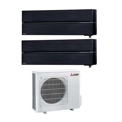 Климатик мултисплит Mitsubishi Electric Kirigamine Deluxe с две вътрешни тела 9000 BTU и 12000 BTU Onyx Black, MXZ-2F53VF-MSZ-LN25VGB-MSZ-LN35VGB, гаранция 60 месеца, 3D i-see сензор, Plasma Quad Plus