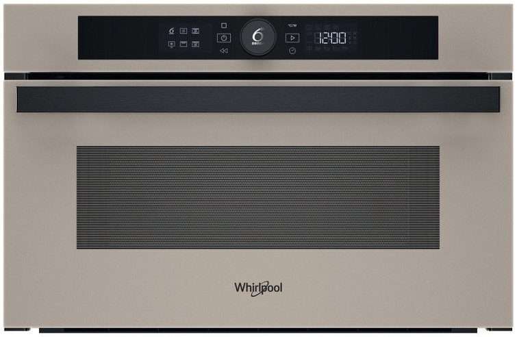 Фурна за вграждане Whirlpool WMD44ME, микровълнова, капацитет 31 л, технология 6-то чувство, готвене на пара, функция размразяване и грил, бежов цвят